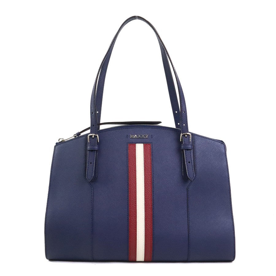 Bally Shoulder Bag Navy Leather -
