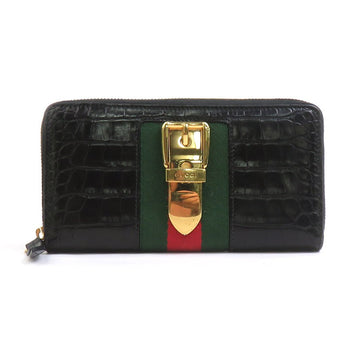 Gucci Zip Around Long Wallet Black