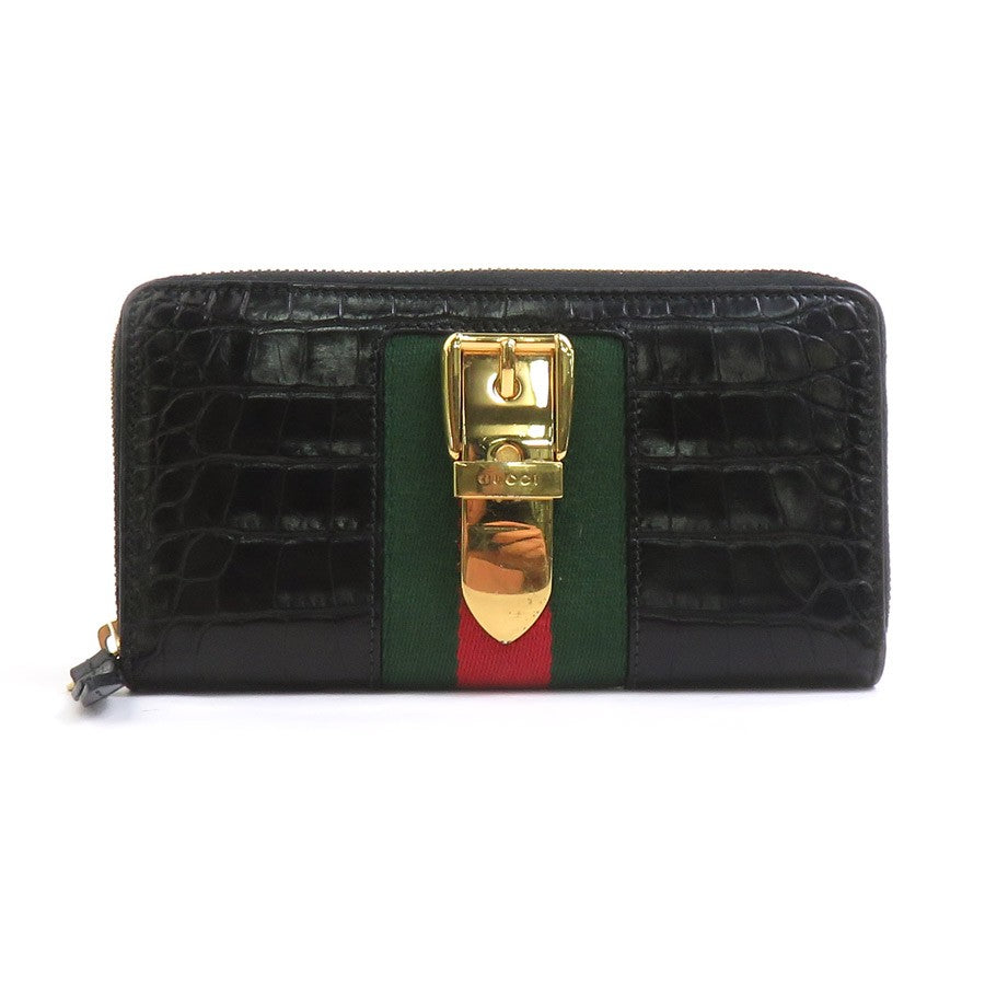 Gucci Zip Around Long Wallet Black