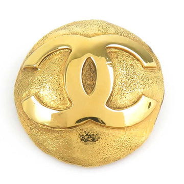 Chanel Cc Logo Brooch Gold Metal -