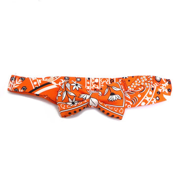 Hermes Bow Tie Orange/White/Black