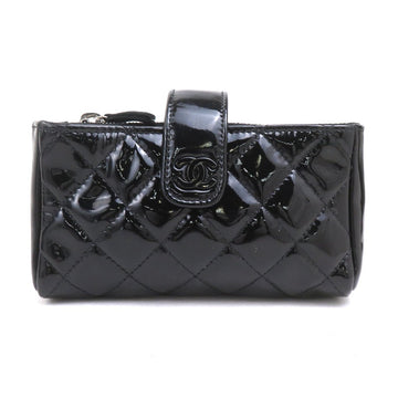 Chanel Cc Logo Pouch Black Patent