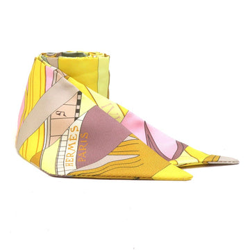 Hermes Twilly Ribbon Scarf Yellow