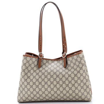 Gucci Emblem Tote Gg Coated Canvas Large