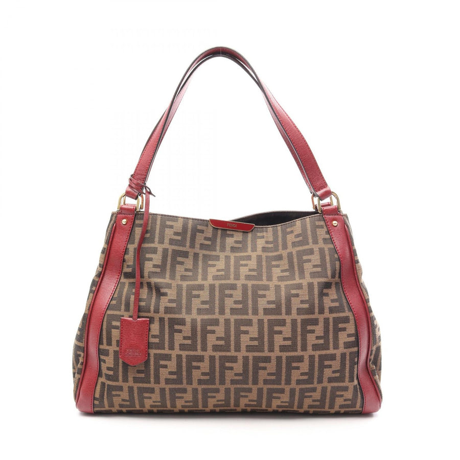 Fendi Zucca Tote Shoulder Handbag Z23