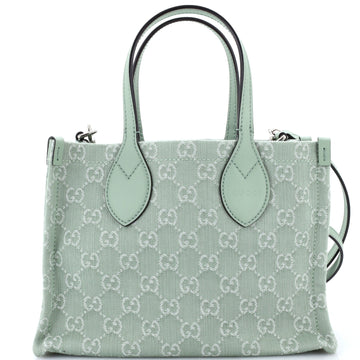 Gucci Ophidia Shopper Tote Gg Denim