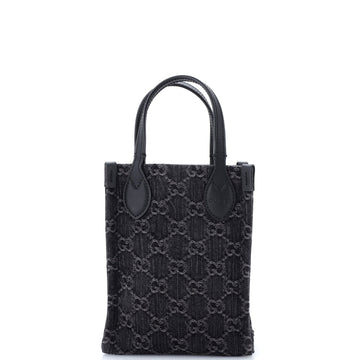 Gucci Vertical Tote Gg Denim Mini