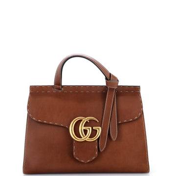 Gucci Gg Marmont Top Handle Bag Leather