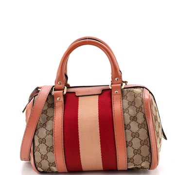 Gucci Vintage Web Boston Bag Gg Canvas