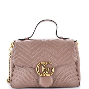 Gucci Gg Marmont Top Handle Flap Bag