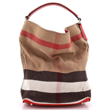 Burberry Ashby Bag House Check Canvas