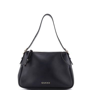 Gucci Emblem Shoulder Bag Leather Medium
