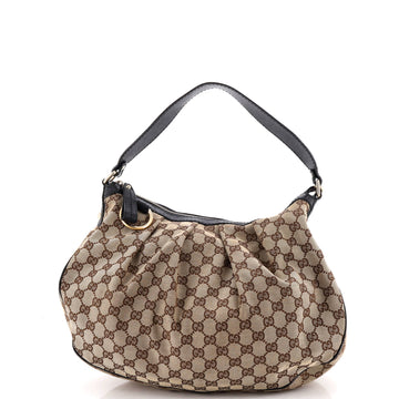 Gucci Sukey Hobo Gg Canvas With Leather