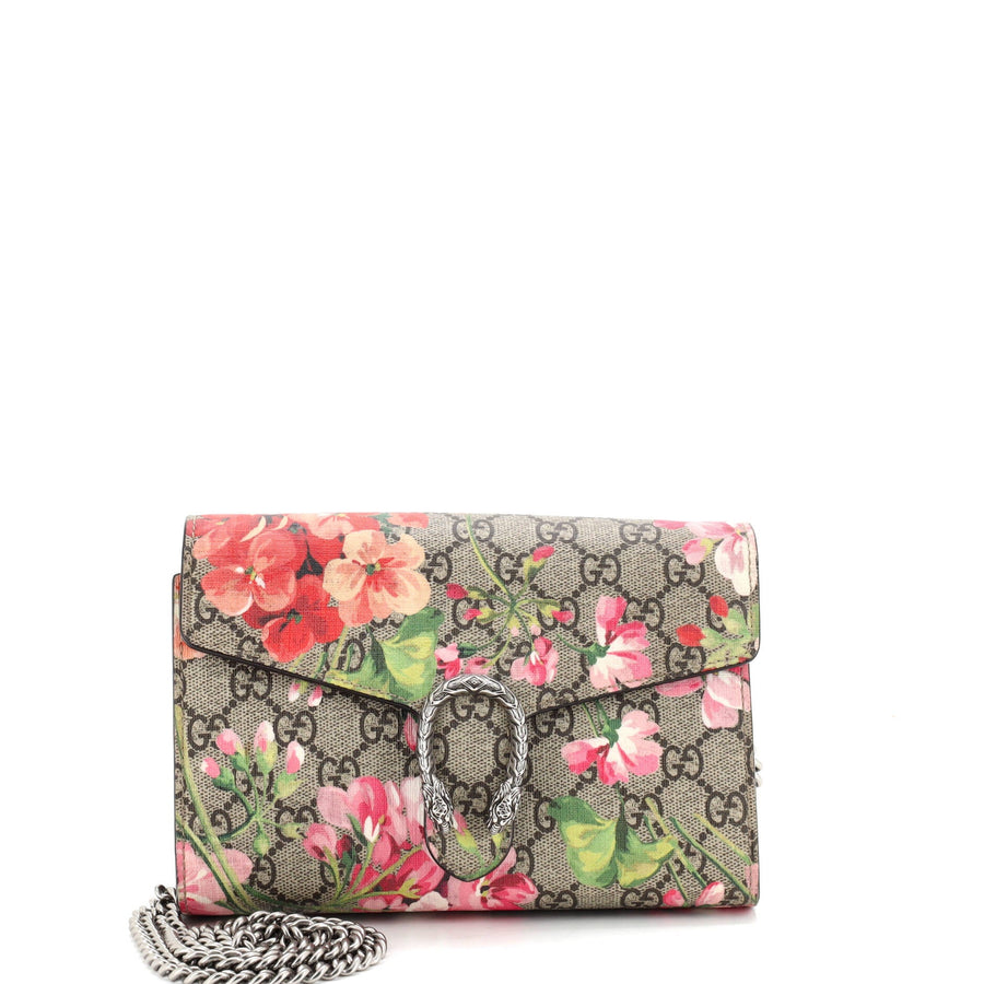 Gucci Dionysus Chain Wallet Blooms Print