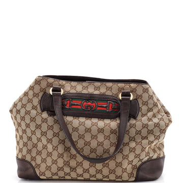 Gucci Dressage Tote Gg Canvas And