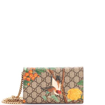 Gucci Chain Wallet Tian Print Gg Coated