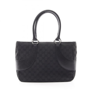 Gucci Gg Canvas Tote Handbag Leather