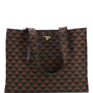 Prada Symbole Shopper Tote Jacquard
