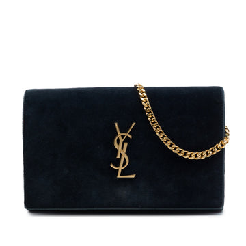 Saint Laurent Suede Kate Chain Wallet