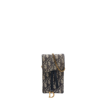 Dior Oblique Canvas Saddle Phone Holder