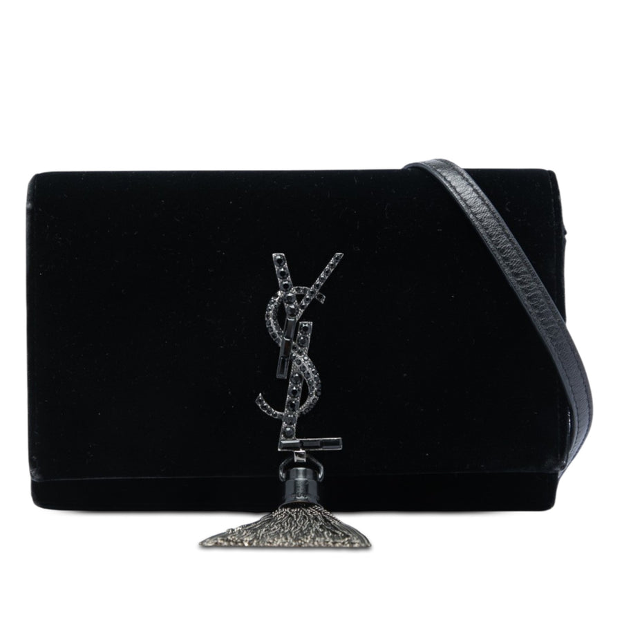 Saint Laurent Velvet Crystal Kate Tassel