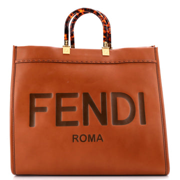 Fendi Sunshine Shopper Tote Leather