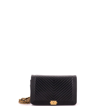 Chanel Boy Wallet On Chain Chevron
