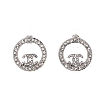 Chanel Round Cc Cut Out Stud Earrings