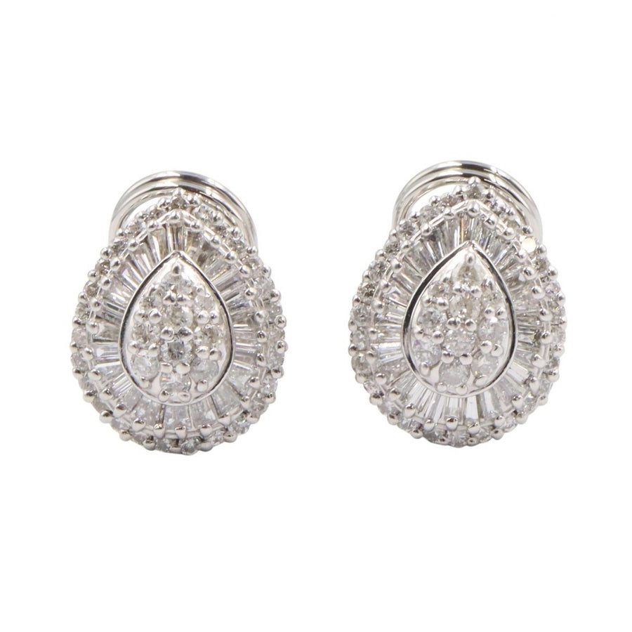 Jewelry Diamond Earring Platinum Silver