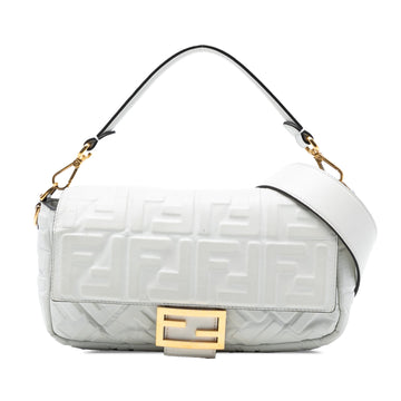 Fendi Zucca Embossed Leather Baguette