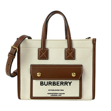 Burberry Mini Freya Tote Cream Dark