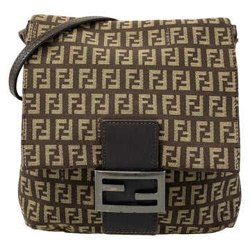 Fendi Zucchino Kamse Pochette Dark Brown