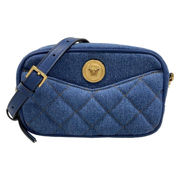 Versace Medusa Blue Denim Leather