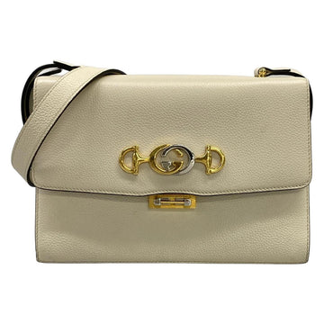 Gucci Zumi Cream Leather Shoulder Bag