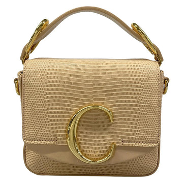 Chloe C Mini Bag Beige Leather Handbag