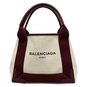 Balenciaga Navy Cabas Xs Cream Bordeaux