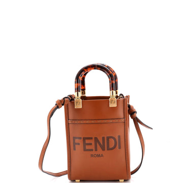 Fendi Sunshine Shopper Tote Leather Mini