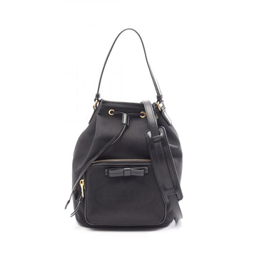 Prada Logo Jacquard Shoulder Handbag