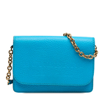 Burberry Pebbled Leather Embossed Logo