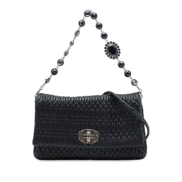 Miu Matelasse Nappa Crystal