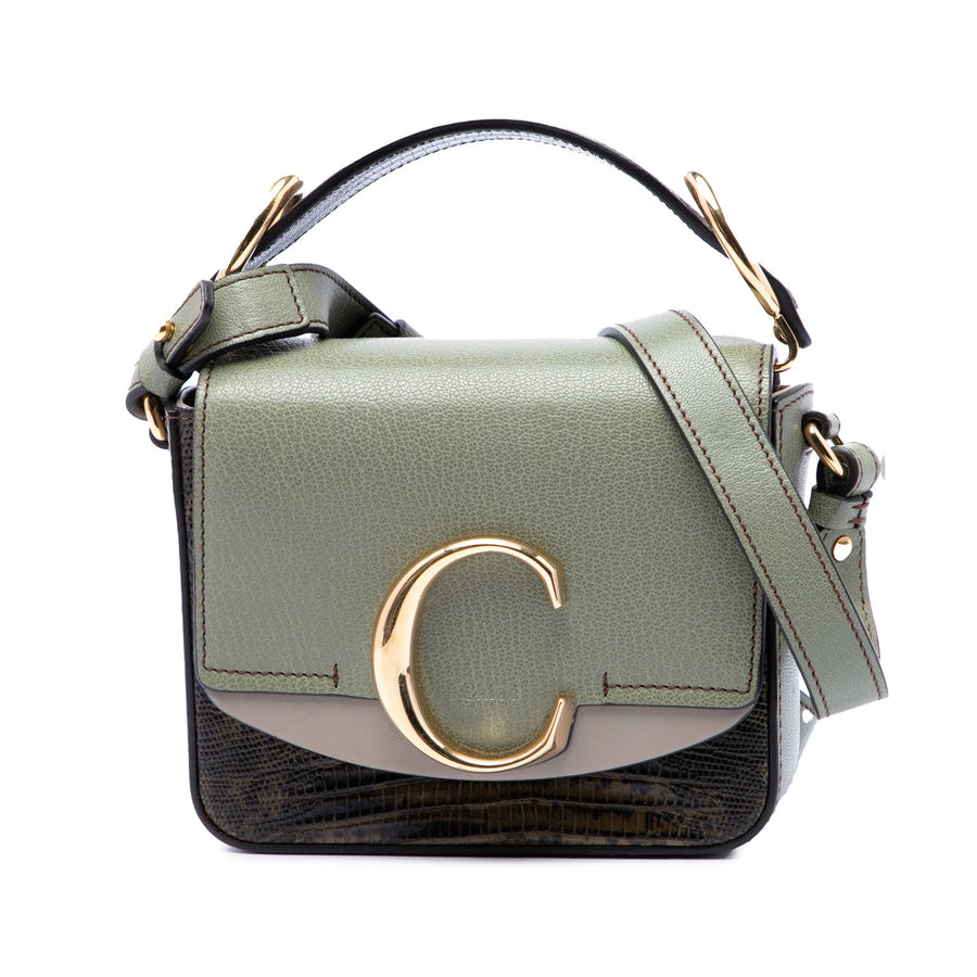 Chloé Mini Tricolor Croc Embossed