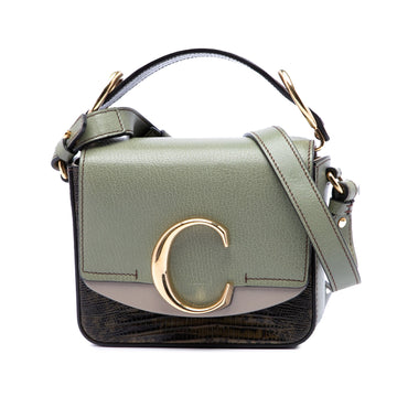 Chloé Mini Tricolor Croc Embossed