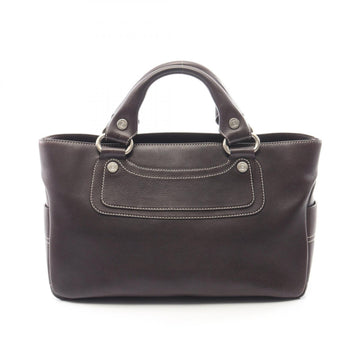 Celine Boogie Tote Handbag Leather Brown
