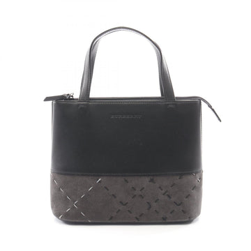 Burberry Tote Handbag Leather Suede