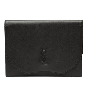 Saint Laurent Leather Clutch Pre-Loved