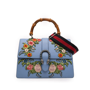 Gucci Large Calfskin Floral Embroidered