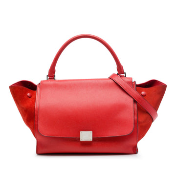 Celine Medium Drummed Calfskin And Suede