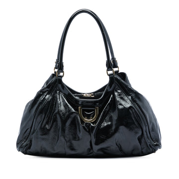 Gucci Patent Abbey D Ring Shoulder Bag