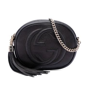 Gucci Mini Pebbled Calfskin Soho Chain