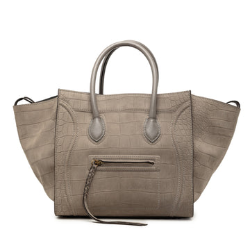 Celine Medium Croc Embossed Leather